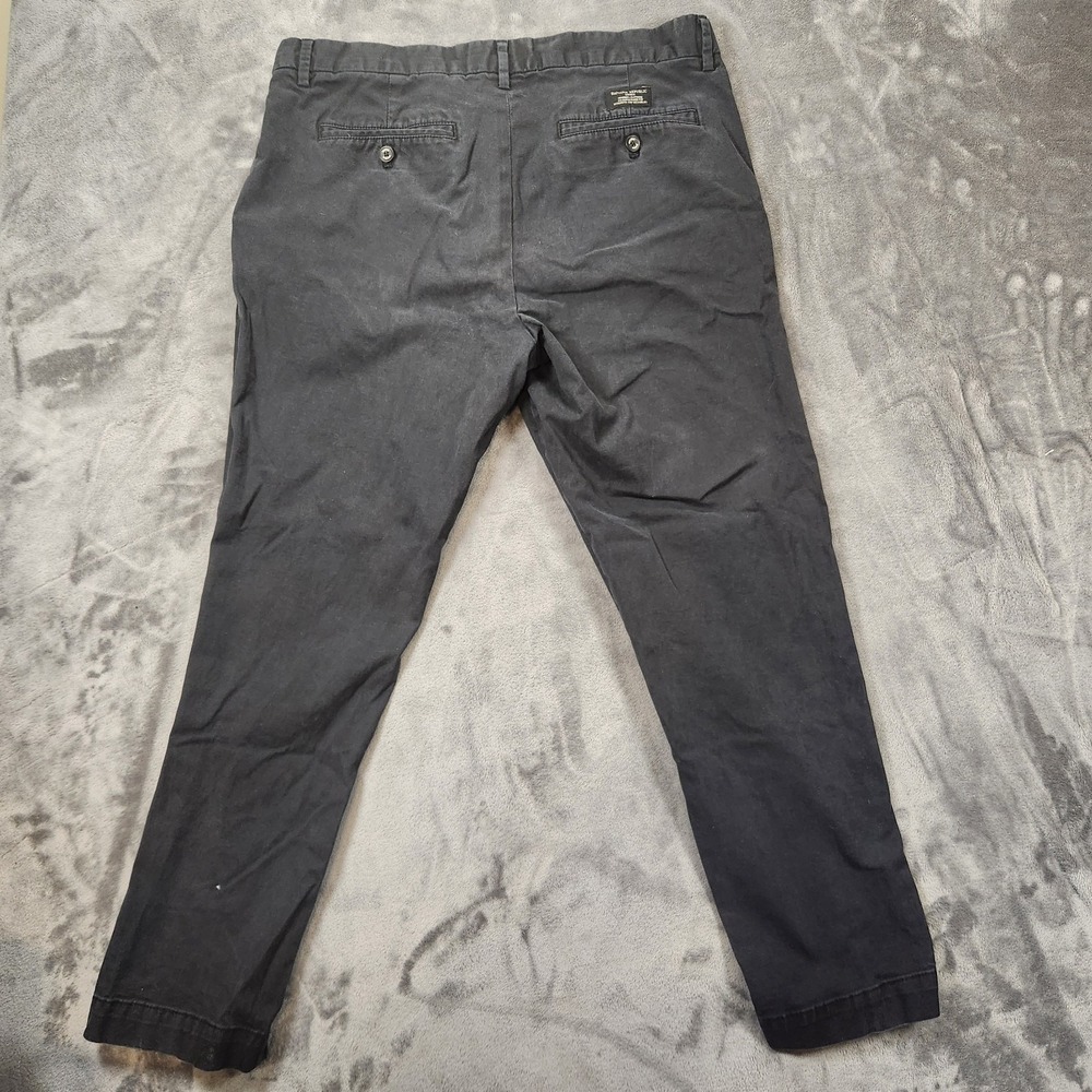 Banana Republic Chino Mens 34x30 Black Mason Tapered Slim Stretch Preppy - Picture 2 of 9